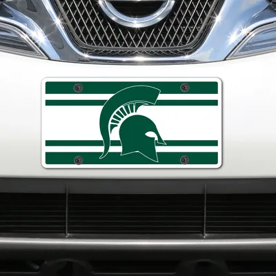 Michigan State Spartans Super Stripe Acrylic Laser-Cut License Plate