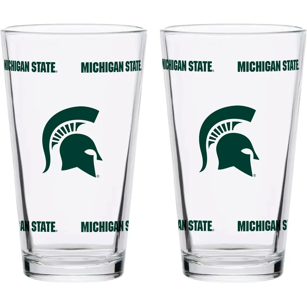 Michigan State Spartans Lot de deux Knockout 16 oz. Ensemble de verres à pinte