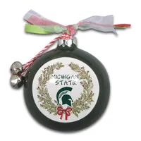 Michigan State Spartans Wreath Kickoff Painted Ornament