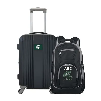 Michigan State Spartans MOJO Personalized Premium 2-Piece Backpack & Carry-On Set