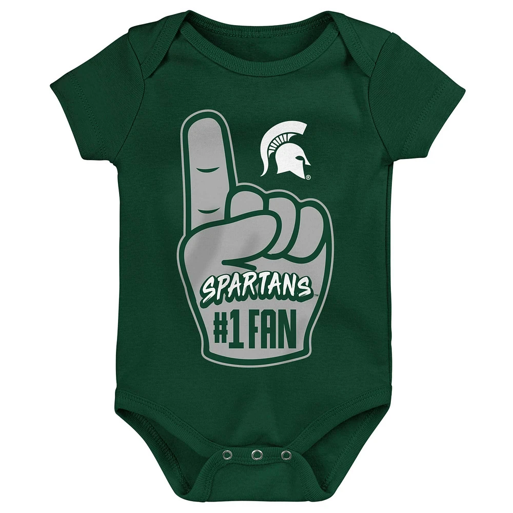 Nouveau-né et nourrisson vert Michigan State Spartans #1 Fan Foam Finger Body