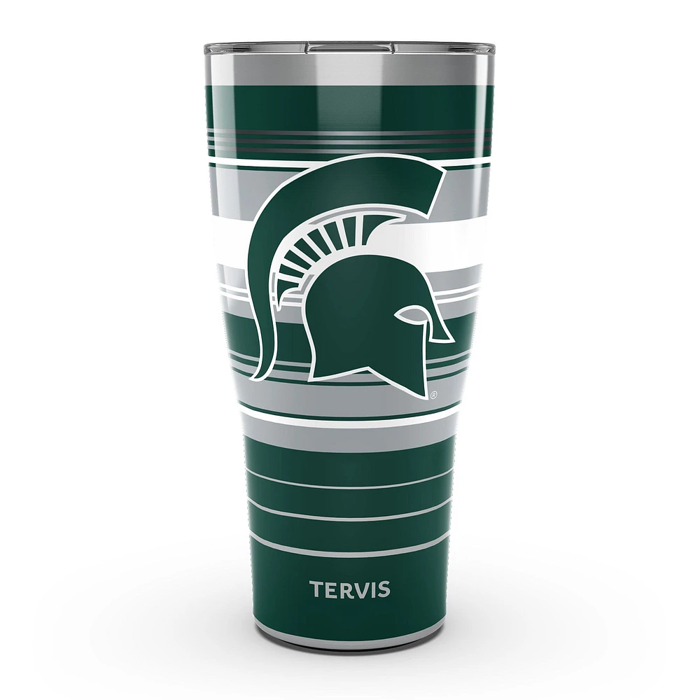 Tervis Spartans de l'État du Michigan 30oz. Gobelet en acier inoxydable à rayures Hype