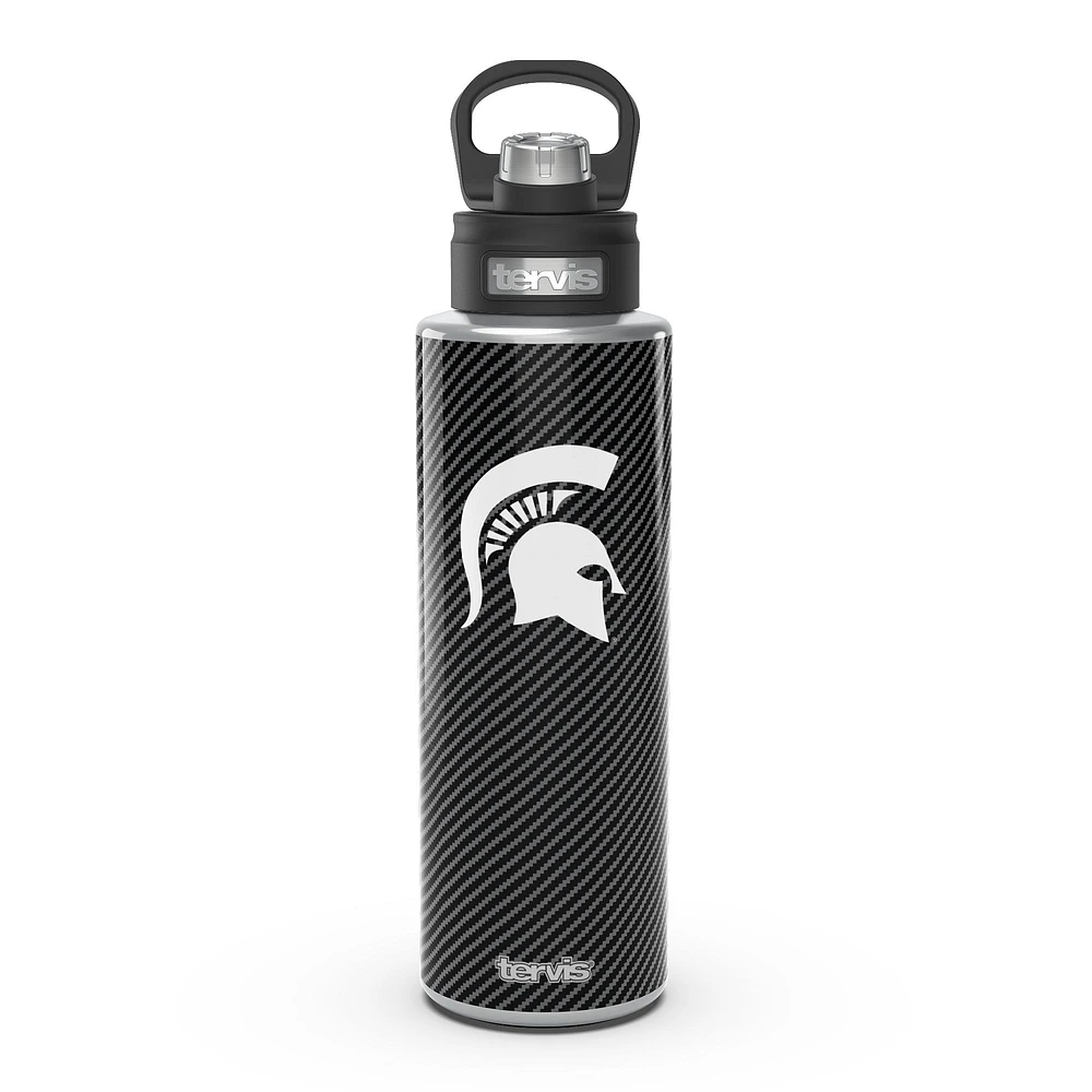 Tervis Spartans de l'État du Michigan 40oz. Bouteille d'eau à large goulot en fibre de carbone