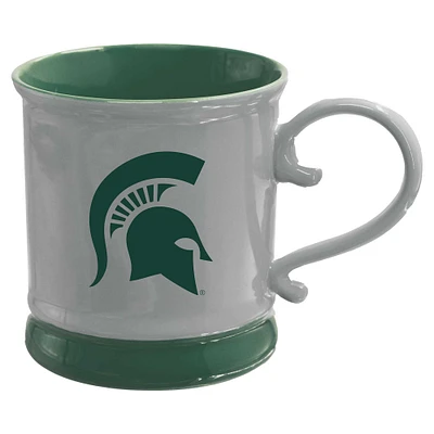 The Memory Company Spartans de l'État du Michigan 16oz. Tasse cannelée avec poignée tourbillonnante