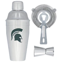 The Memory Company Michigan State Spartans Ensemble shaker, passoire et doseur en acier inoxydable