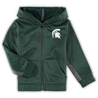 Ensemble veste et pantalon à capuche entièrement zippé Colosseum Michigan State Spartans Shark pour tout-petits