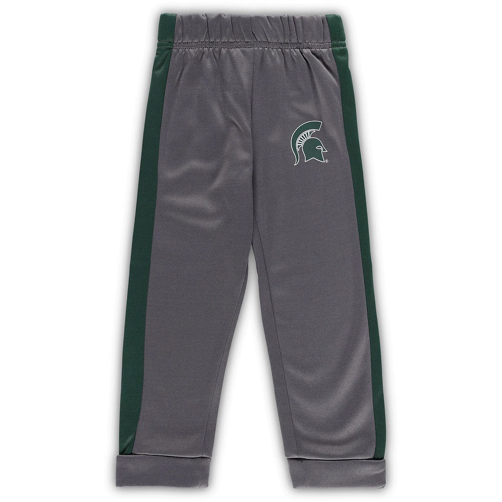 Ensemble veste et pantalon à capuche entièrement zippé Colosseum Michigan State Spartans Shark pour tout-petits