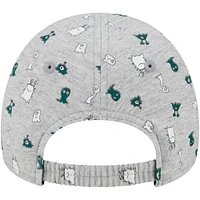 Casquette flexible 9FORTY New Era pour tout-petit, Michigan State Spartans, imprimé critter, gris chiné