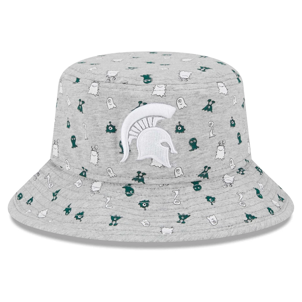 Toddler New Era  Heather Gray Michigan State Spartans Critter Bucket Hat