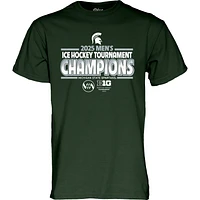 Unisex Blue 84  Green Michigan State Spartans 2025 Big Ten Men's Hockey Conference Tournament Champions T-Shirt