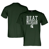 T-shirt unisexe bleu 84 vert Michigan State Spartans Beat Rally Call