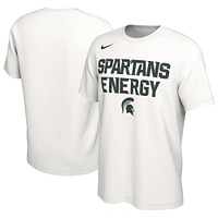 Unisex Nike  White Michigan State Spartans 2024 On-Court Bench Energy T-Shirt