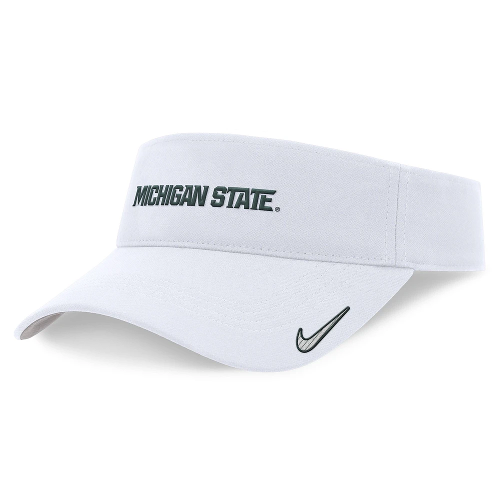 Visière unisexe Nike Michigan State Spartans 2024 Sideline Fit Ace