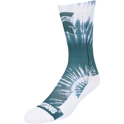 Chaussettes unisexes Strideline Michigan State Spartans Premium Tie-Dye Crew