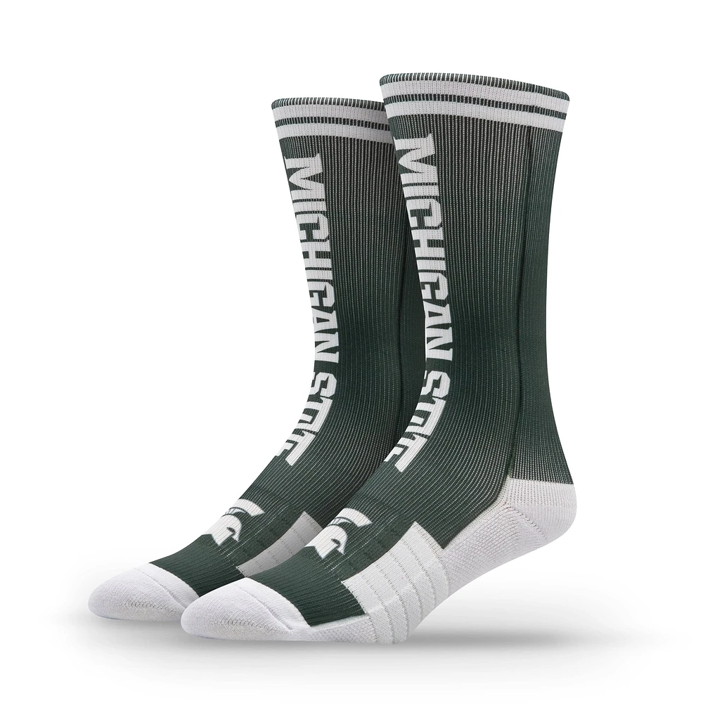 Unisex Strideline Michigan State Spartans Premium Wordmark Crew Socks