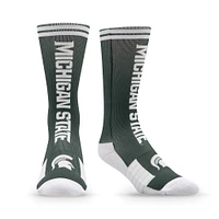 Unisex Strideline Michigan State Spartans Premium Wordmark Crew Socks