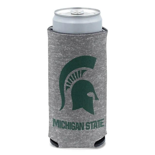 White Michigan Wolverines 12oz. Personalized Slim Can Holder