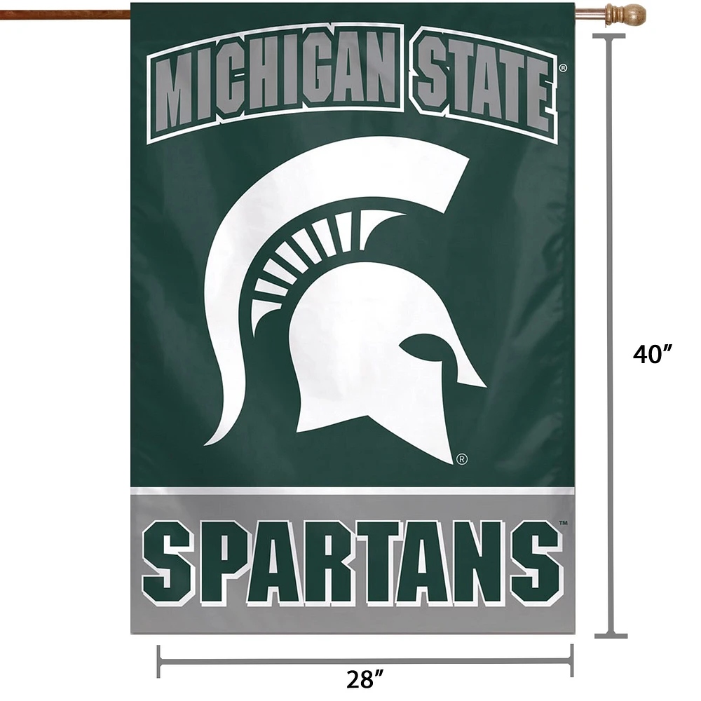 WinCraft Michigan State Spartans 28" x 40" Primary Logo Single-Sided Vertical Banner
