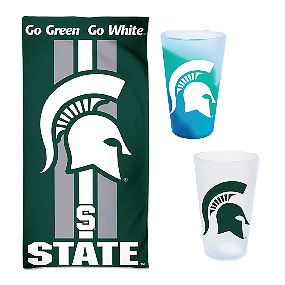 WinCraft Michigan State Spartans Beach Day Accessories Pack