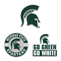 Ensemble de pin de collection en trois pièces WinCraft Michigan State Spartans