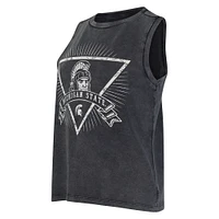 Women's Concepts Sport  Charcoal Michigan State Spartans Distressed Market French Terry Tank Top