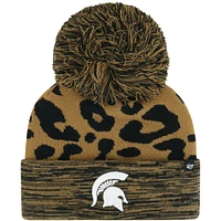 Bonnet en tricot à revers avec rosette des Michigan State Spartans '47 pour femmes avec pompon