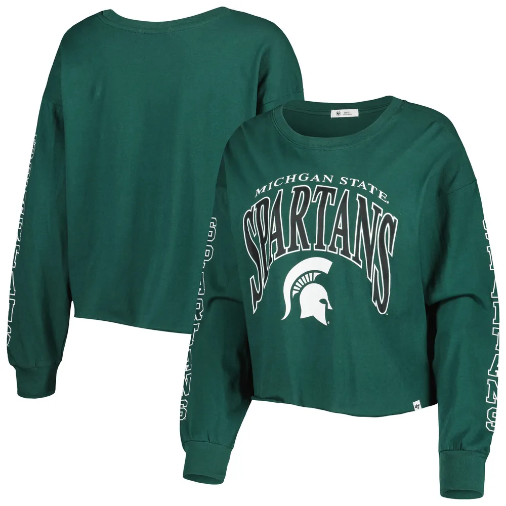 T-shirt court à manches longues '47 Michigan State Spartans Parkway II pour femme