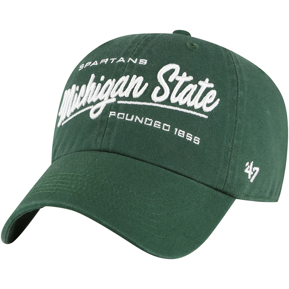 Casquette ajustable Sidney Clean Up des Michigan State Spartans '47 pour femmes, verte