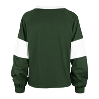 T-shirt vert à manches longues '47 Michigan State Spartans Upside Rhea Raglan pour femmes