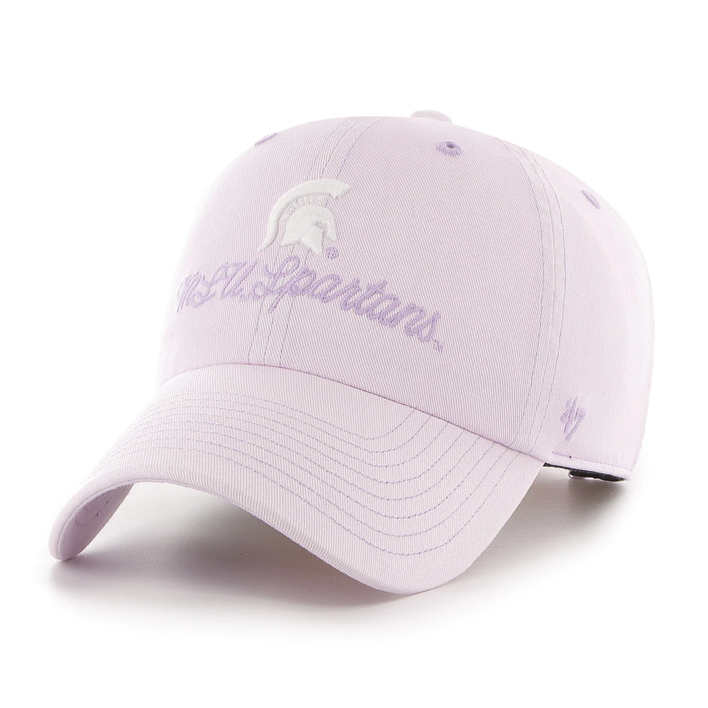 Women's '47 Purple Michigan State Spartans Haze Clean Up Adjustable Hat