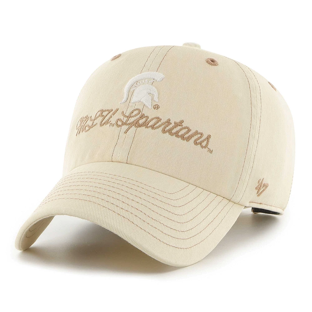 Casquette réglable '47 Tan Michigan State Spartans Haze Clean Up pour femme