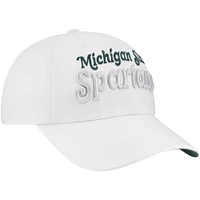 Casquette ajustable blanche Michigan State Spartans Pensacola Clean Up '47 pour femme