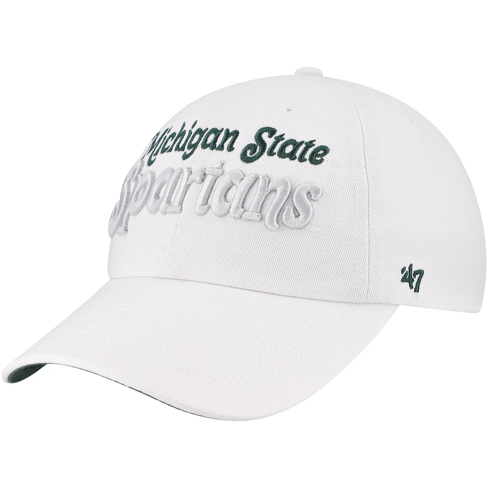 Women's '47 White Michigan State Spartans Pensacola Clean Up Adjustable Hat