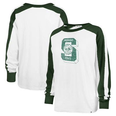 Women's '47 White Michigan State Spartans Premier Caribou Long Sleeve T-Shirt