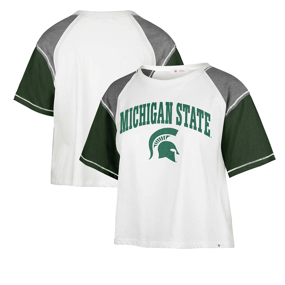 T-shirt court '47 Michigan State Spartans Serenity Gia pour femme