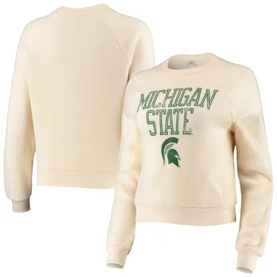Michigan State Spartans Alternative Apparel Women's Eco-Teddy Baby Champ Tri-Blend Sweatshirt - Cream