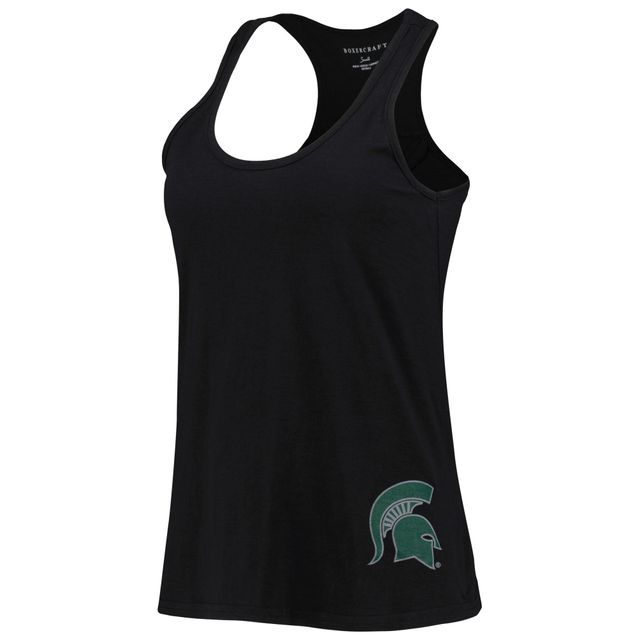 Débardeur noir Michigan State Spartans Charm 2.0 à encolure dégagée et dos nageur pour femme