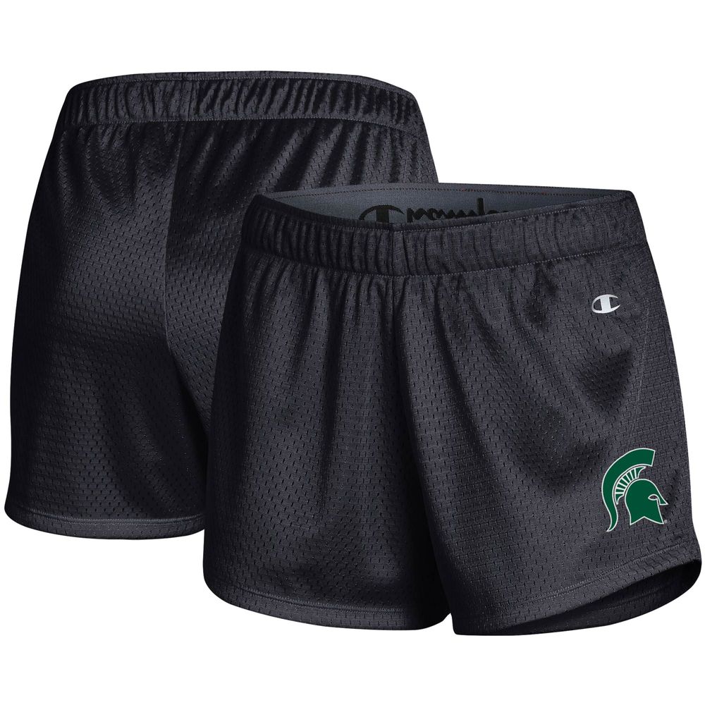 Women's Champion Black Michigan State Spartans Mesh Shorts