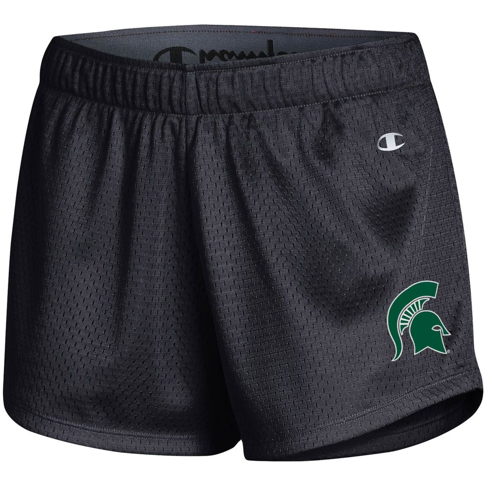 Women's Champion Black Michigan State Spartans Mesh Shorts