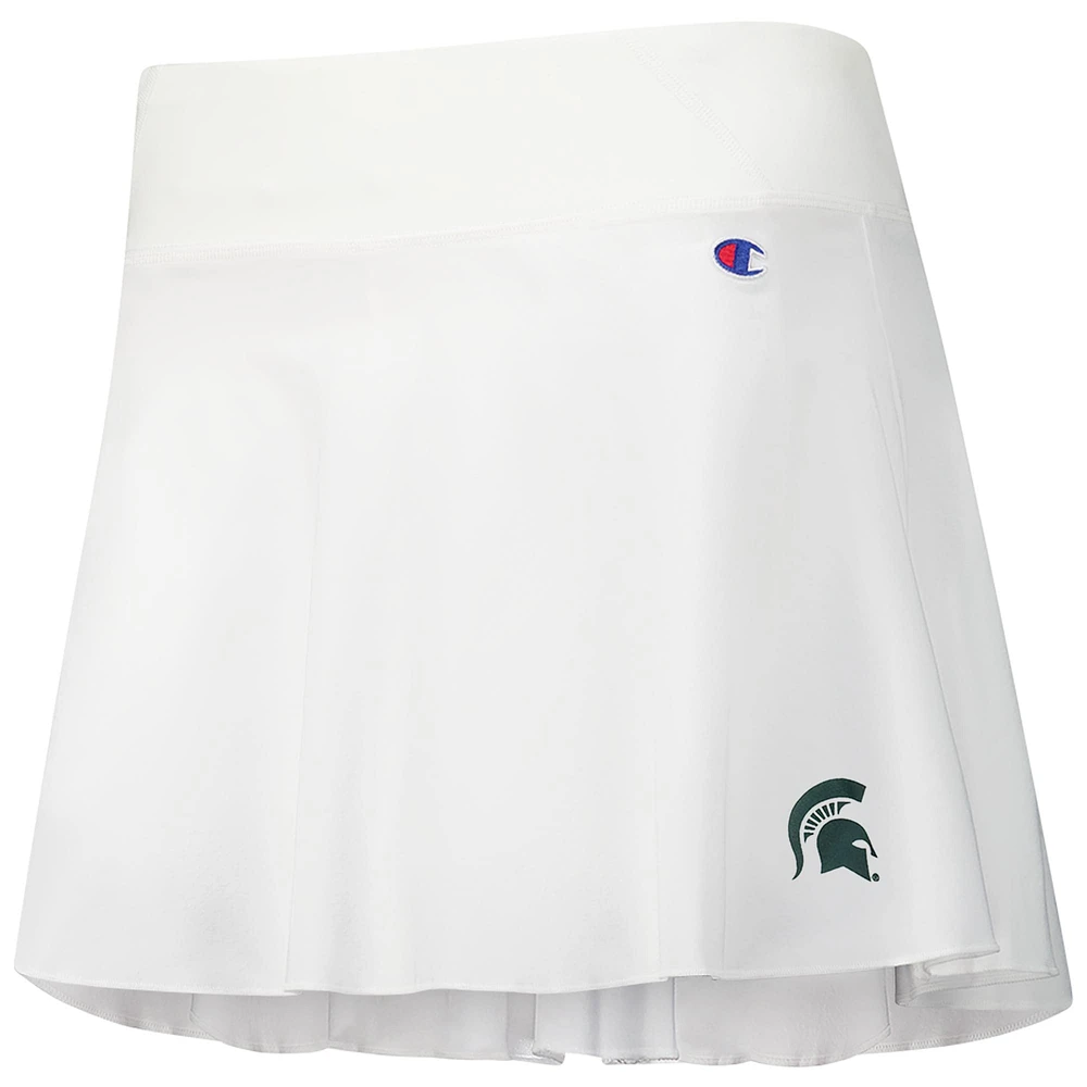 Jupe-short blanche Champion Michigan State Spartans Tailgate Soft Touch pour femmes