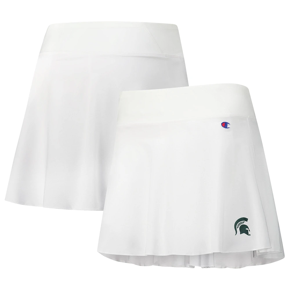 Jupe-short blanche Champion Michigan State Spartans Tailgate Soft Touch pour femmes