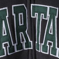 Women's Charcoal Michigan State Spartans Arched Name Full-Zip Hoodie