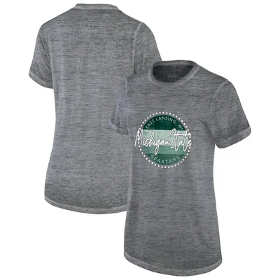 Michigan State Spartans Women's Faded & Free Boyfriend T-Shirt - Charcoal