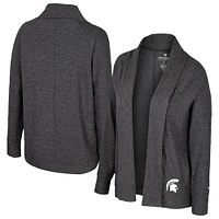 Women's Colosseum  Charcoal Michigan State Spartans Dash Cardigan