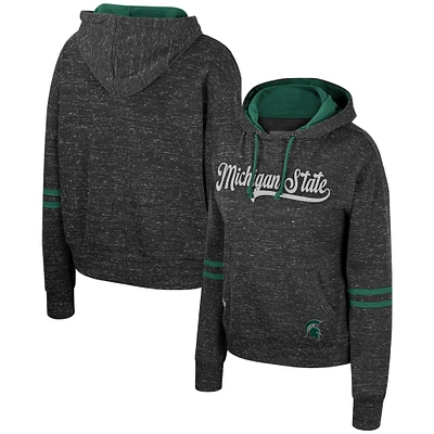 Sweat à capuche Colosseum Charcoal Michigan State Spartans Catherine Speckle pour femmes