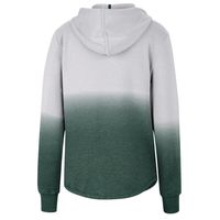 Women's Colosseum Gray/Green Michigan State Spartans Aurelia Dip-Dye Quarter-Snap Pullover Hoodie