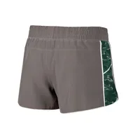 Short doublé Pamela des Michigan State Spartans gris/vert Colosseum pour femmes