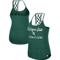 Débardeur Colosseum Green Michigan State Spartans Glenda Macrame Racerback Scoop Neck pour femmes