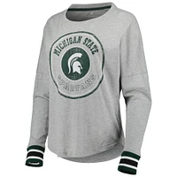 Women's Colosseum Heathered Gray Michigan State Spartans Andy Long Sleeve T-Shirt