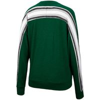 Women's Colosseum Heathered Green Michigan State Spartans Team Oversized Pullover Sweatshirt